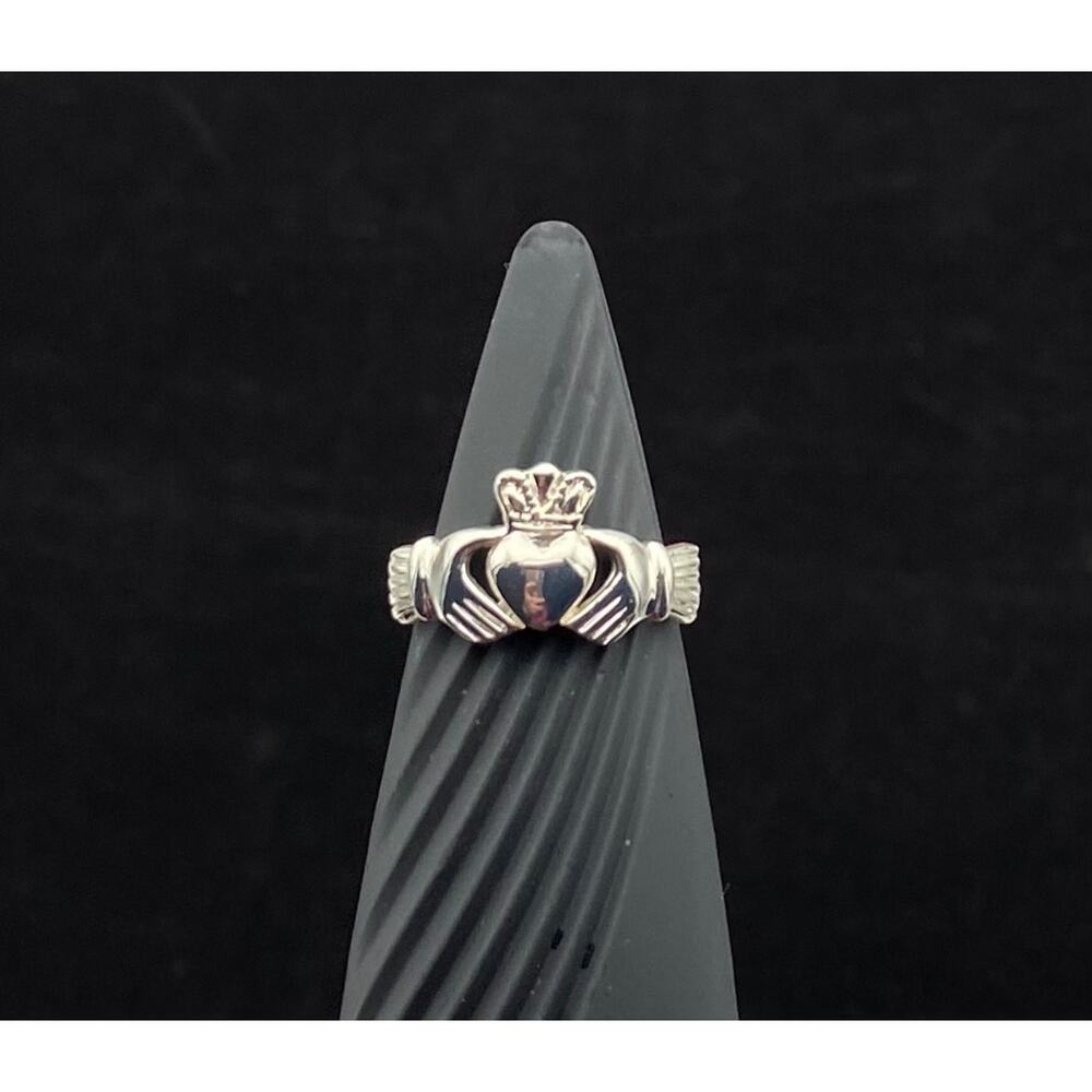 Sterling Silver Irish Claddagh Toe Ring Adjustable Size 3.75 New